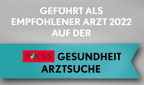 Empfohlener Arzt der Focus-Ärzteliste