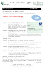 Programm zur 77. Borkumer Fortbildung- und Weiterbildungswoche - Update Gastroenterologie 2023