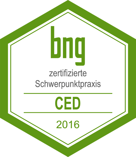 Zertifizierung "CED-Schwerpunktpraxis des BNG"