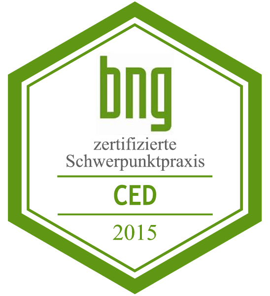 Zertifizierung "CED-Schwerpunktpraxis des BNG"